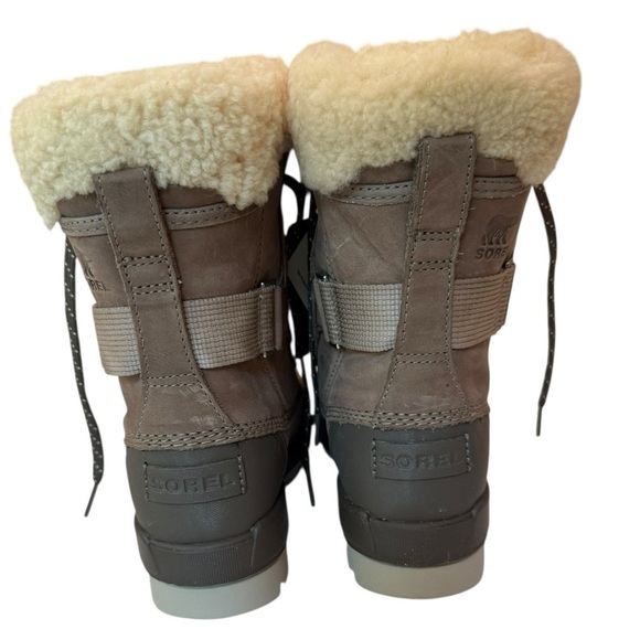 Sorel Tivoli IV Parc Boot Omega Taupe Waterproof Leather Wool Lining Size 6.5 - Picture 5 of 15